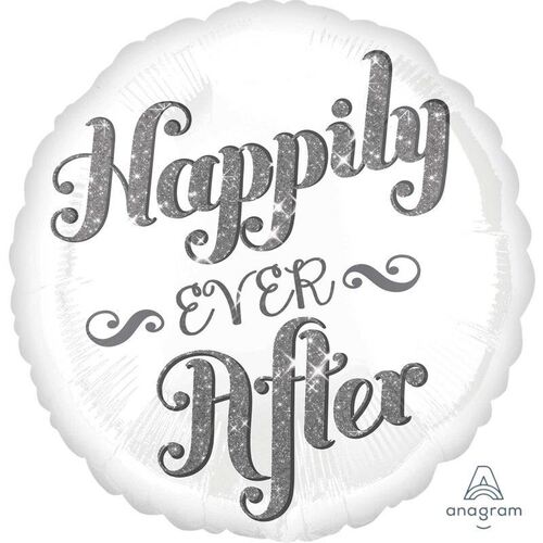 45cm Standard HX Happily Ever After Shimmer Foil Balloon