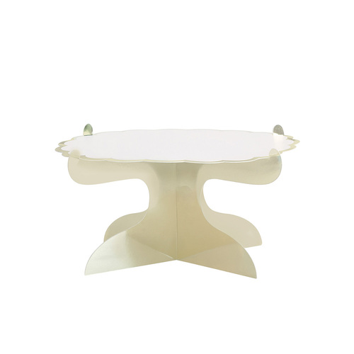 Gold Foil Stamped Cake Stand 15.2cm  H X 29.2cm W