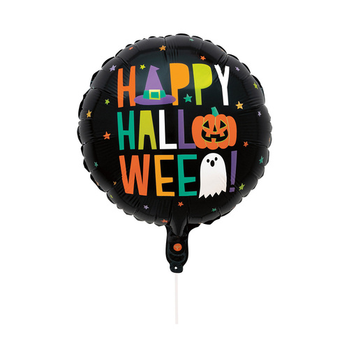 Bulk Happy Halloween Foil Balloon With Ribbon 43cm 