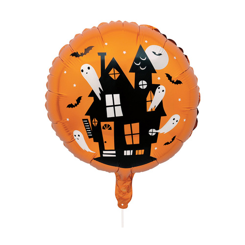 Bulk Haunting Halloween Foil Balloon With Ribbon 43cm