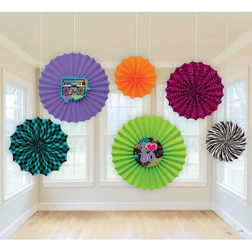 Totally 80s Paper Fan Decorations