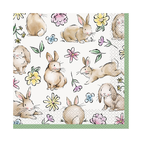 Easter Whimsy Luncheon Napkins 2ply 33cm X 33cm 16 Pack