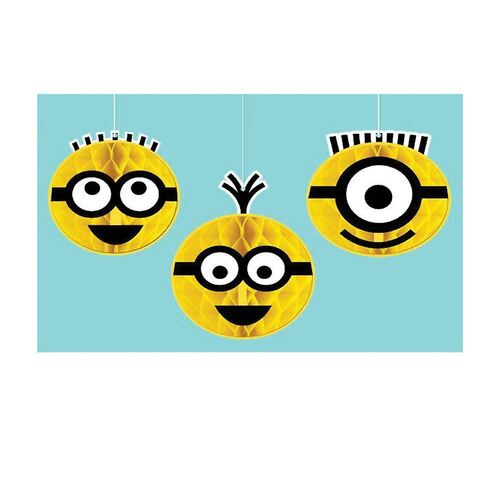 Despicable Me Honeycomb Decorations 3 Pack