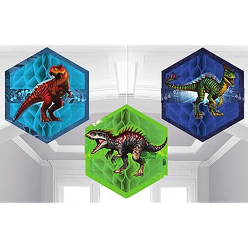 Jurassic World Honecomb Decorations (18cm) 3 Pack