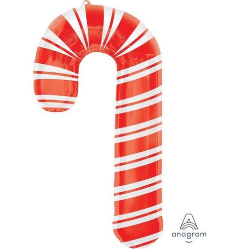 SuperShape XL Holiday Candy Cane Foil Balloon