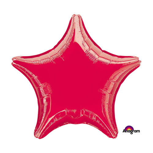 45cm Standard Star XL Metallic Red Foil Balloon