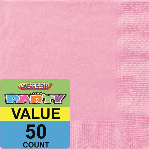Lovely Pink Luncheon Napkins 2ply 50 Pack