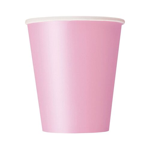 Lovely Pink Paper Cups 270ml 8 Pack