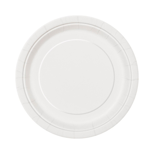 Bright White Paper Plates 18cm 8 Pack