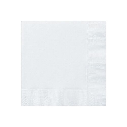 Bright White Luncheon Napkins 2ply 50 Pack