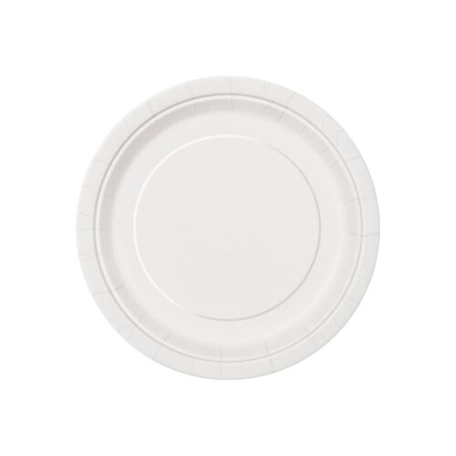 Bright White Paper Plates 22cm 8 Pack