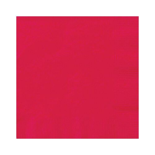 Ruby Red Luncheon Napkins 2ply 20 Pack