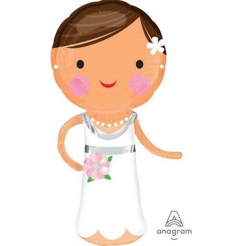SuperShape XL Lovely Bride Foil Balloon