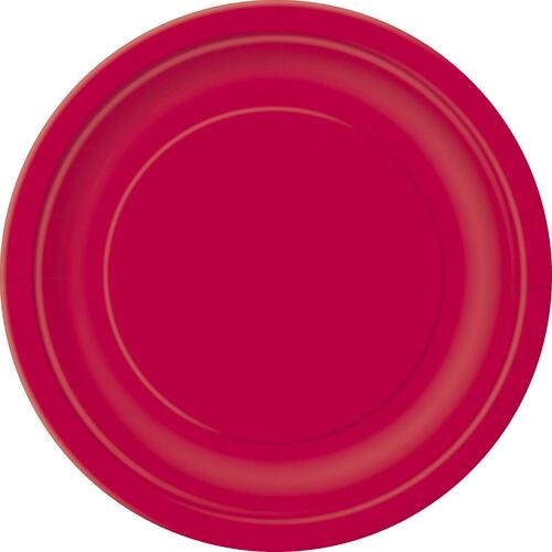 Ruby Red Paper Plates 22cm 8 Pack