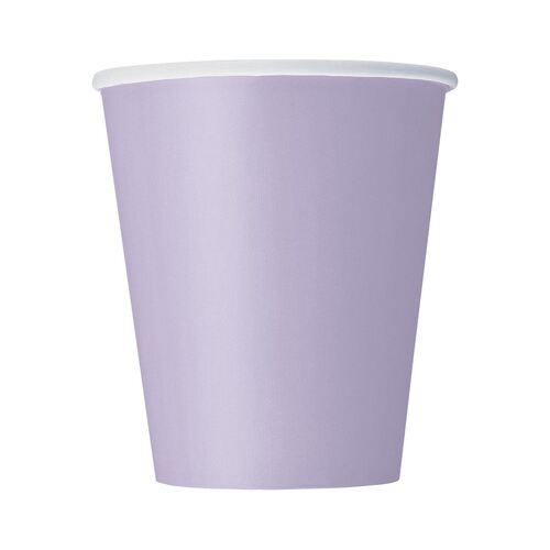Lavender Paper Cups 270ml 8 Pack