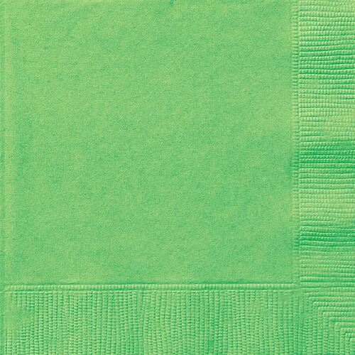 Lime Green Beverage Napkins 2ply 20 Pack