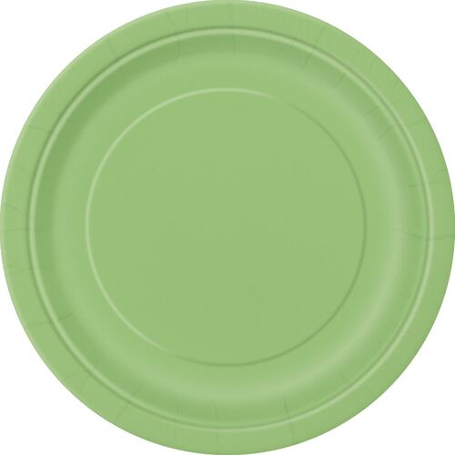 Lime Green Paper Plates 22cm 8 Pack