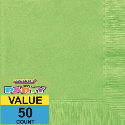 Lime Green Luncheon Napkins 2ply 50 Pack