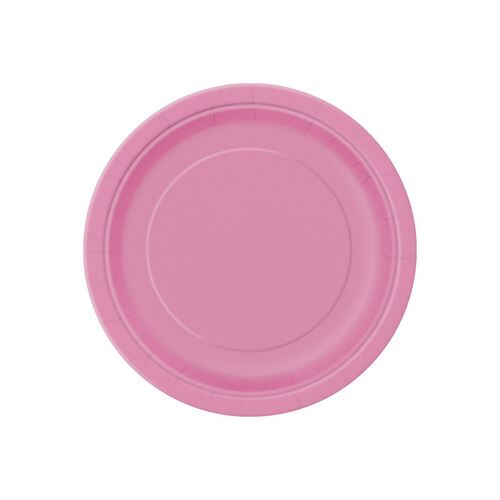 Hot Pink Paper Plates 17cm 8 Pack