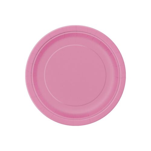 Hot Pink Paper Plates 22cm 8 Pack