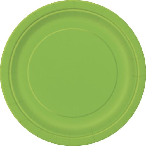 Lime Green Paper Plates 17cm 20 Pack 