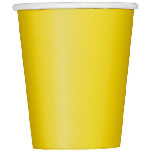 Sunflower Yellow Paper Cups 270ml 14 Pack