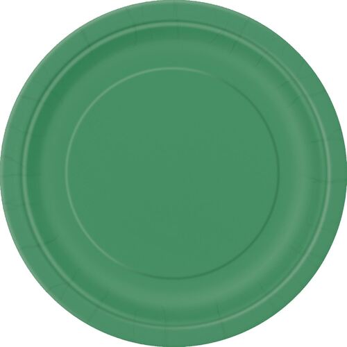Emerald Green Paper Plates 17cm 8 Pack