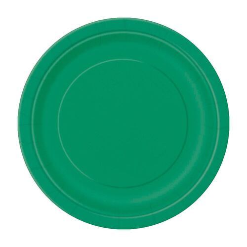 Emerald Green Paper Plates 23cm 8 Pack