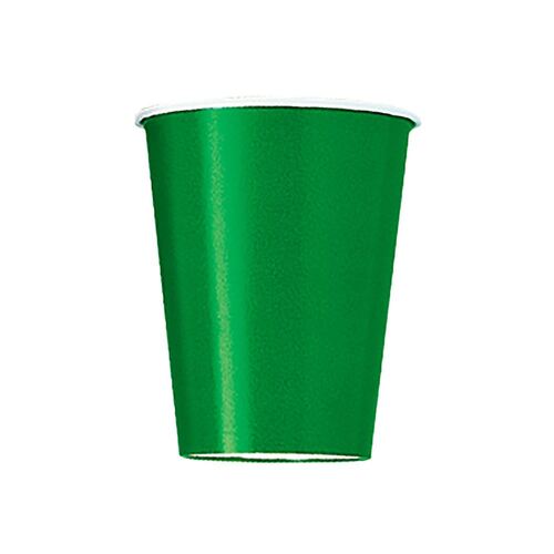 Emerald Green Paper Cups 270ml 14 Pack