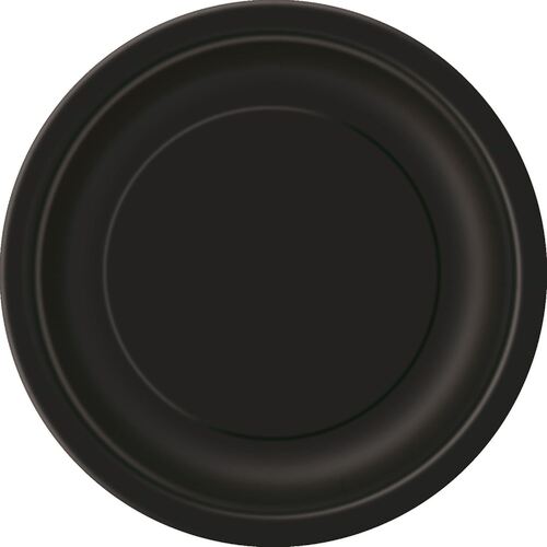 Black Paper Plates 17cm 20 Pack 