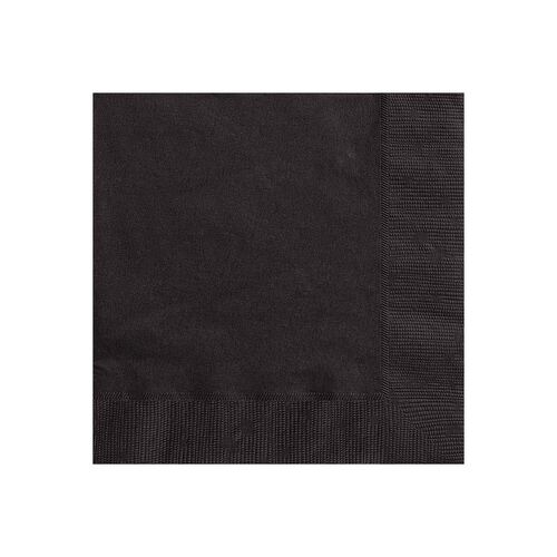 Black Luncheon Napkins 2ply 50 Pack