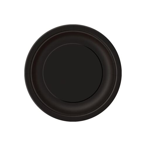 Black Paper Plates 22cm 8 Pack