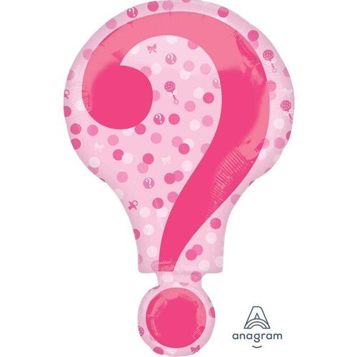 SuperShape XL Gender Reveal Question Mark Foil Balloon