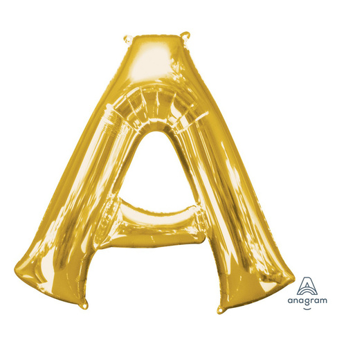 SuperShape Letter A Gold Foil Balloon