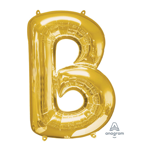 SuperShape Letter B Gold Foil Balloon