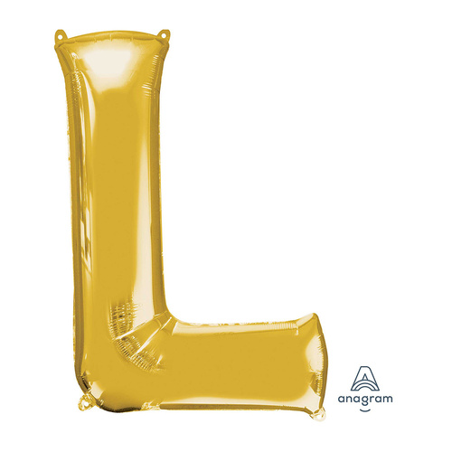 SuperShape Letter L Gold Foil Balloon