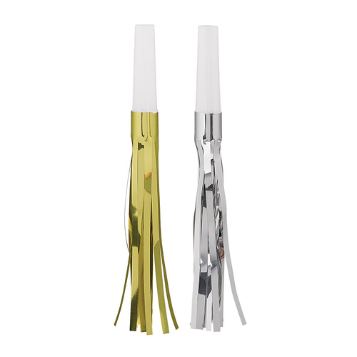Party Fringed Squawkers Silver & Gold 30 Pack