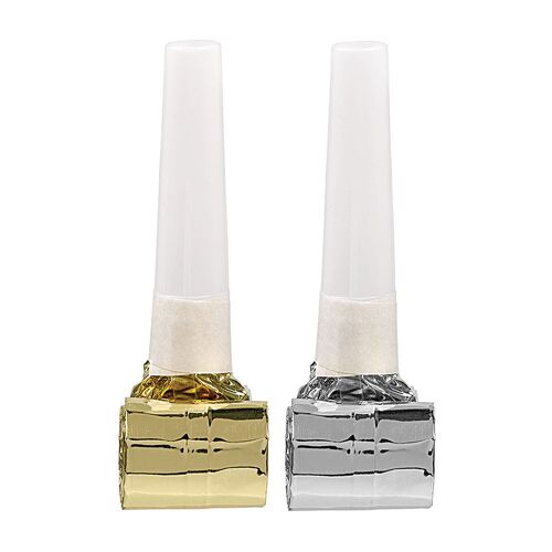 Party Fringed Blowouts Silver & Gold 8 Pack