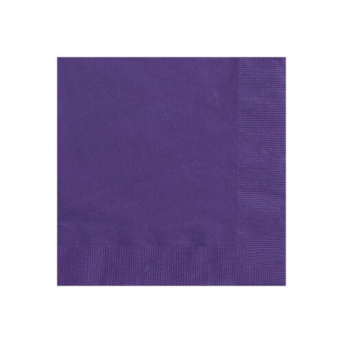 Deep Purple Beverage Napkins 2ply 20 Pack