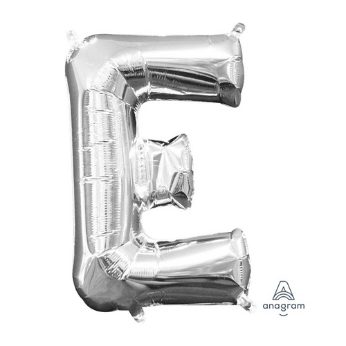 Letter E Silver Foil Balloon