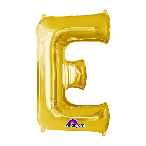 Letter E Gold Foil Balloon