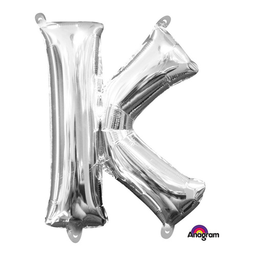Letter K Silver Foil Balloon