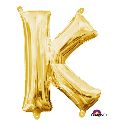 Letter K Gold Foil Balloon