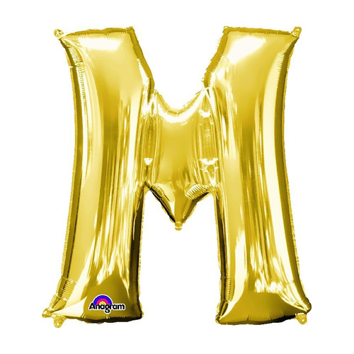 Letter M Gold Foil Balloon