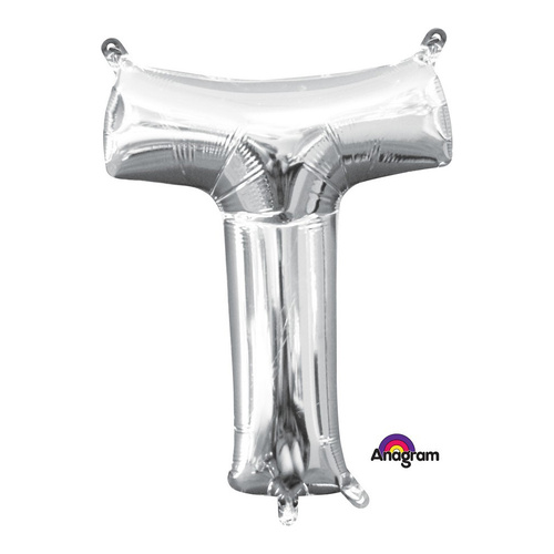 Letter T Silver Foil Balloon