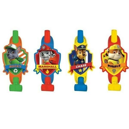Paw Patrol Blowouts & Medallions Assorted Designs Cardboard 8 Pack