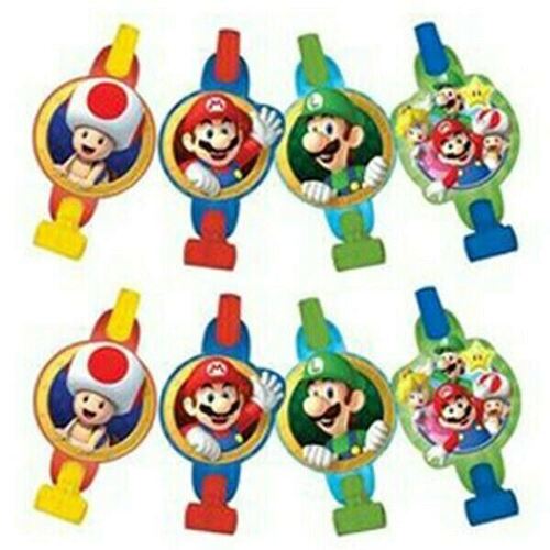 Super Mario Brothers Blowouts With Medallions 8 Pack