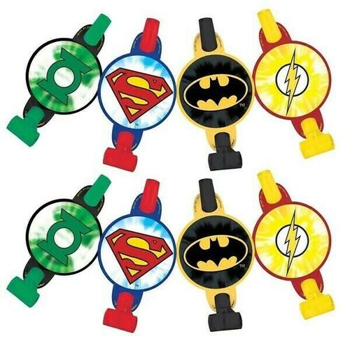 Justice League Blowouts With Medallions 8 Pack