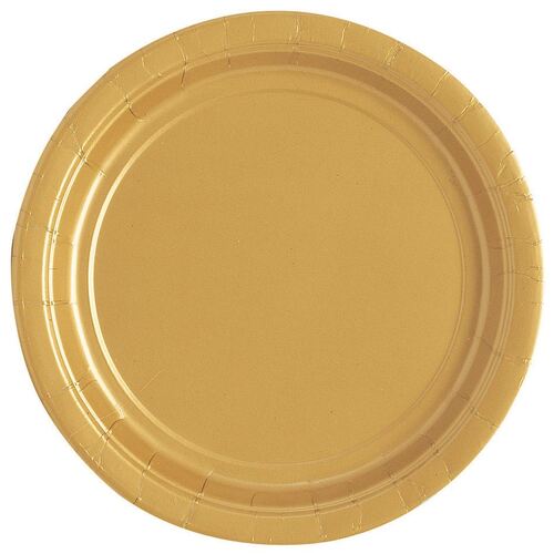 Gold Paper Plates 17cm 20 Pack 