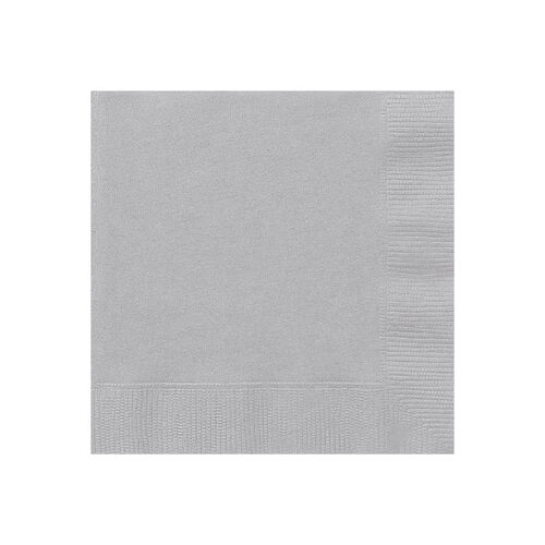 ????íSilver Luncheon Napkins 2ply 20 Pack
